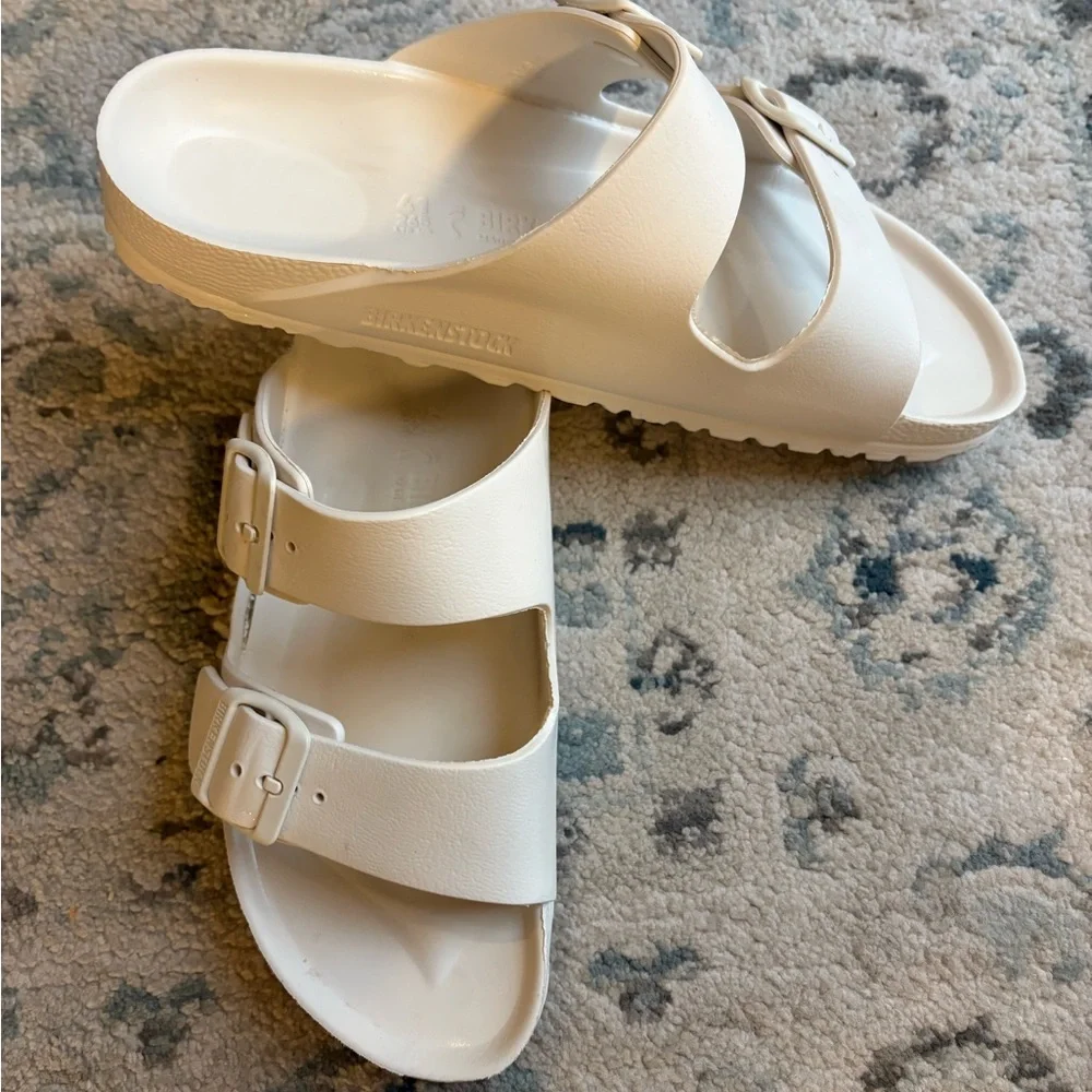 Birkenstock Eggshell Cream EVA Arizona Sandals - Picture 2 of 5